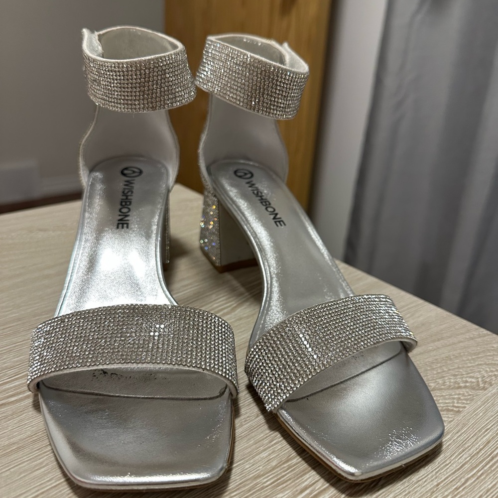 Silver Wedding Women's Heeled Sandals